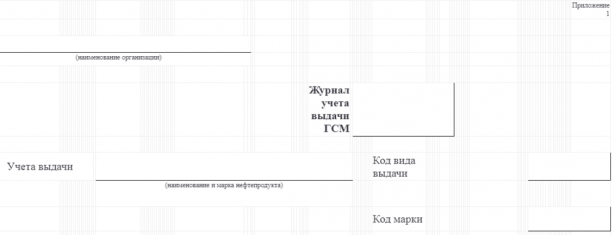 Журнал учета ГСМ